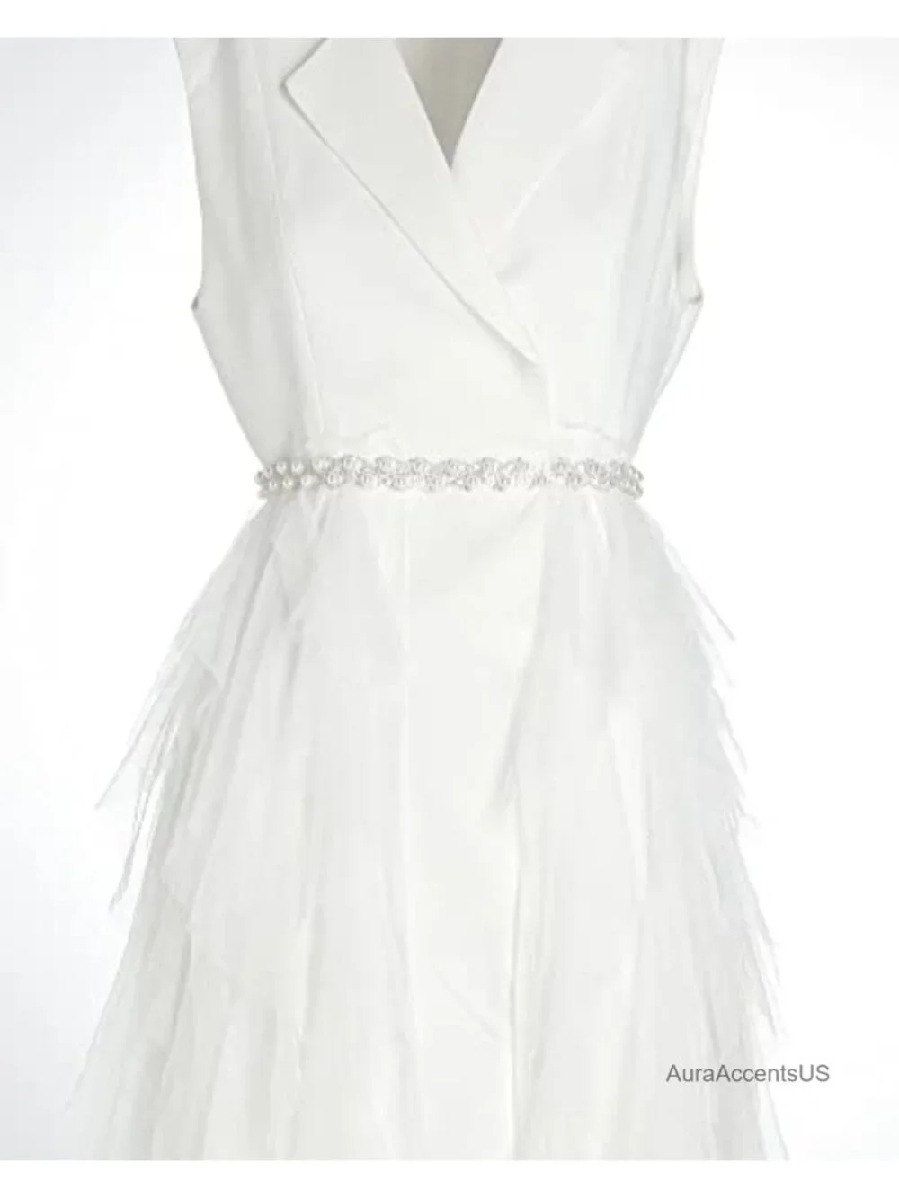 Crystal Pearl Wedding Belt Rhinestone Bridal Dress Belt Handmade Sash